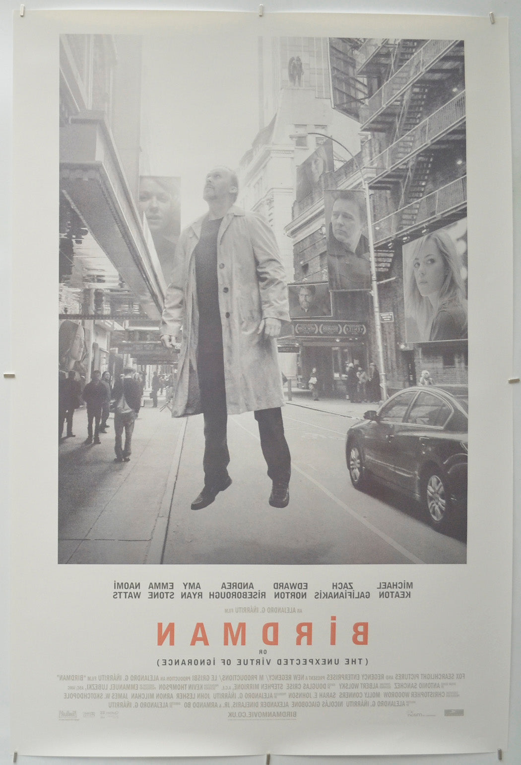 Birdman (Back) Cinema One Sheet Movie Poster