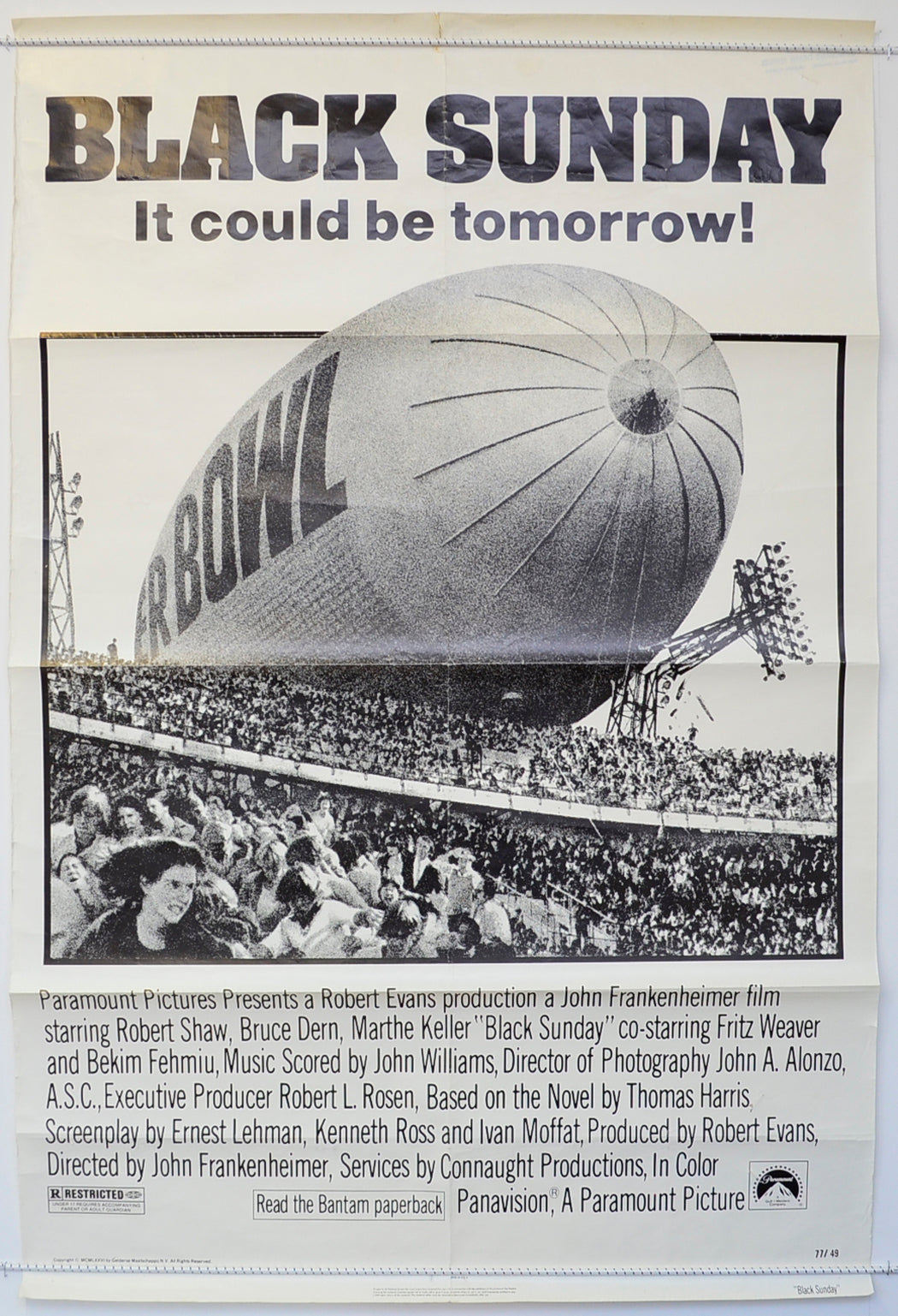 Black Sunday Original One Sheet Poster - Film Poster - Movie Poster