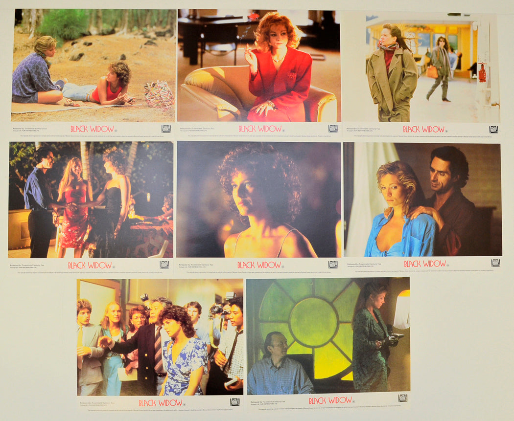 Black Widow Set of 8 Original Lobby Cards / Colour Front Of House Stills