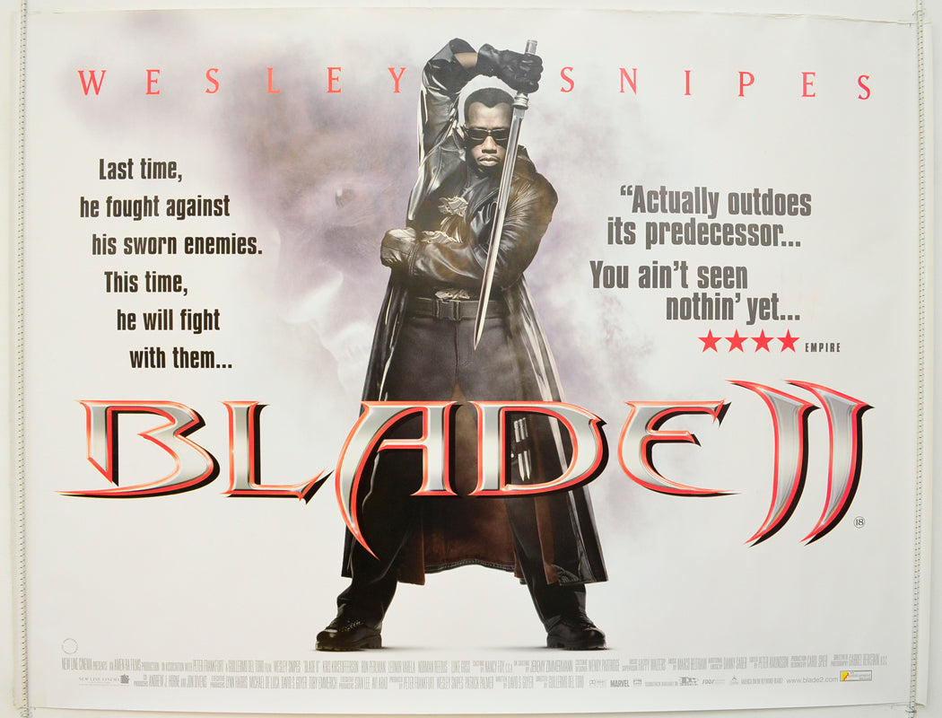 Blade II Original British Quad Poster - Film Poster - Movie Poster