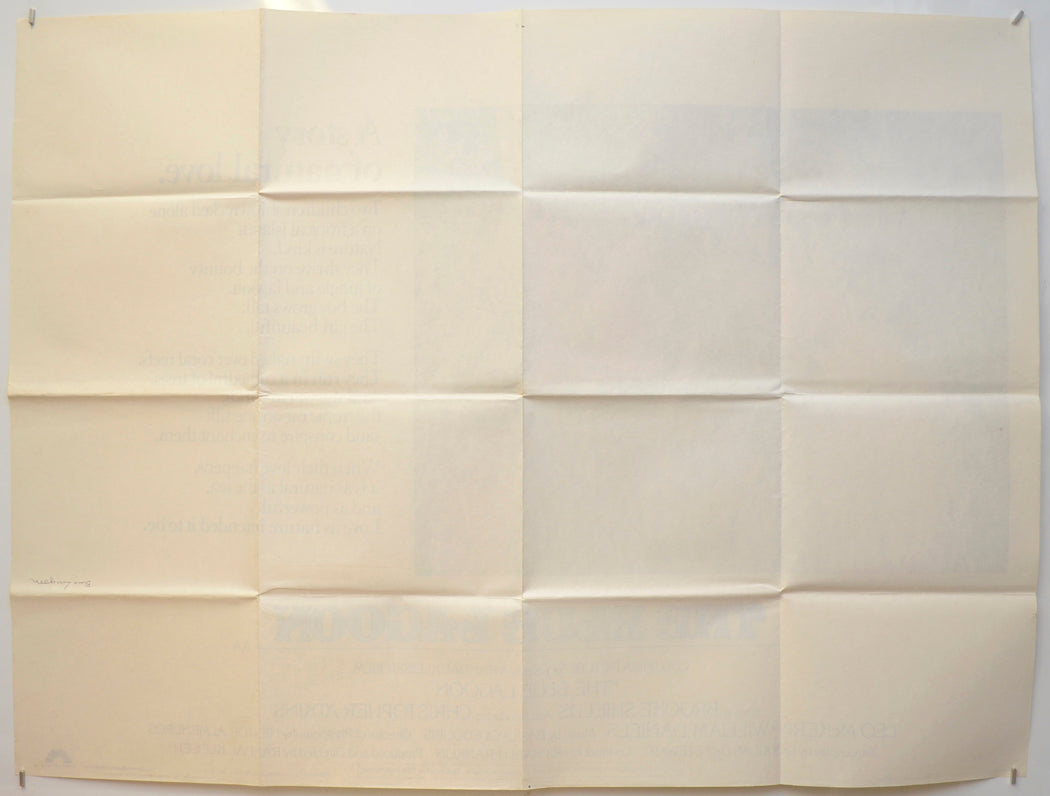 THE BLUE LAGOON (Back) Cinema Quad Movie Poster