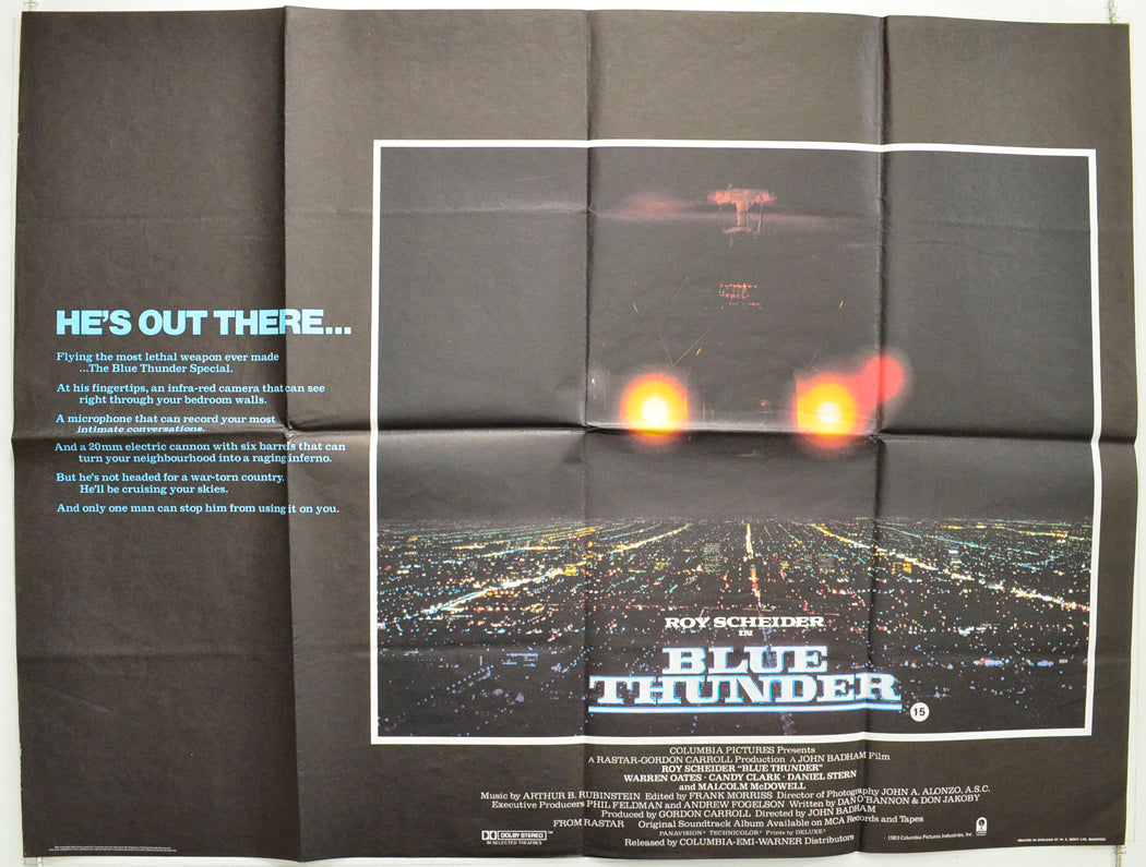 Blue Thunder Original British Quad Poster - Film Poster - Movie Poster