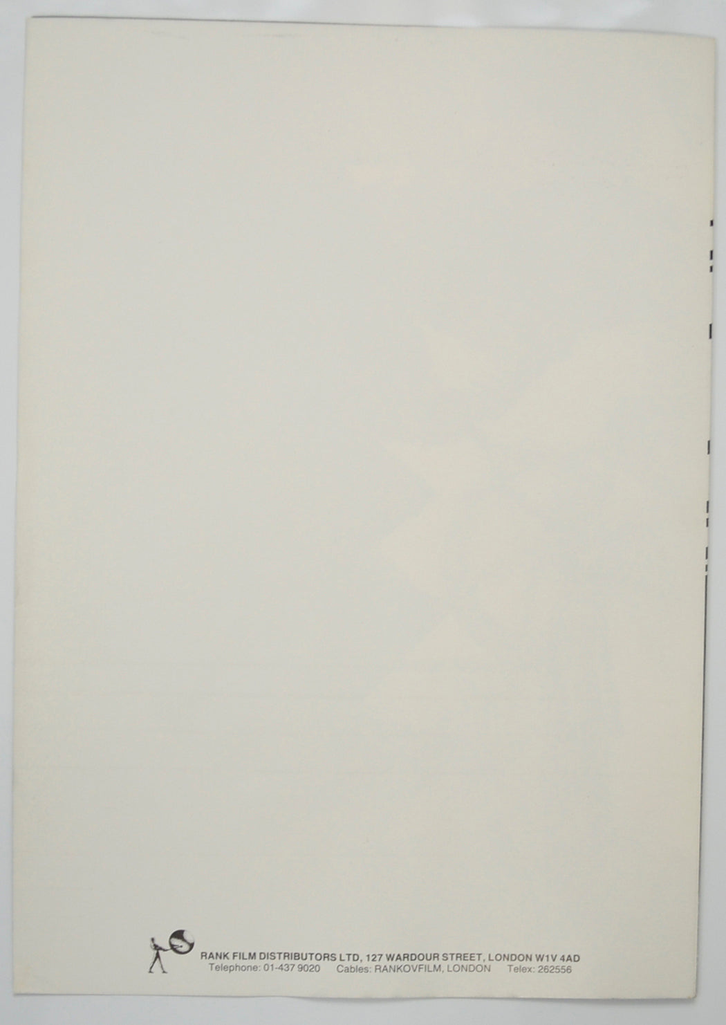 BMX BANDITS Cinema Exhibitors Press Synopsis Credits Booklet - BACK