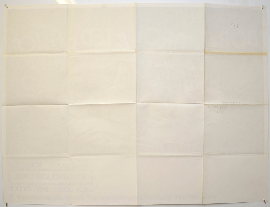 BOB AND CAROL AND TED AND ALICE (Back) Cinema Quad Movie Poster