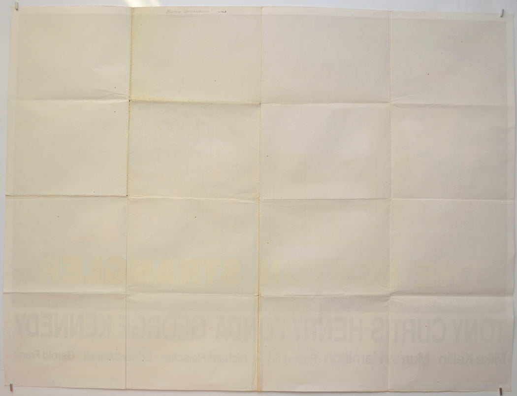 THE BOSTON STRANGLER (Back) Cinema Quad Movie Poster