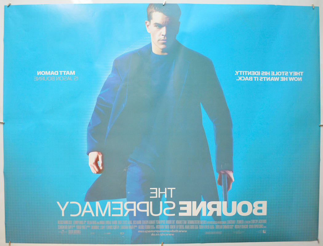 THE BOURNE SUPREMACY (Back) Cinema Quad Movie Poster