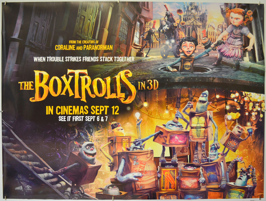 The Boxtrolls (Teaser / Advance Version) Original Quad Poster - Film Poster - Movie Poster