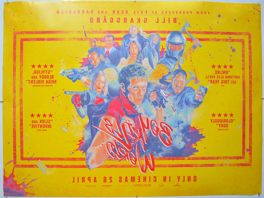 BOY KILLS WORLD (Back) Cinema Quad Movie Poster