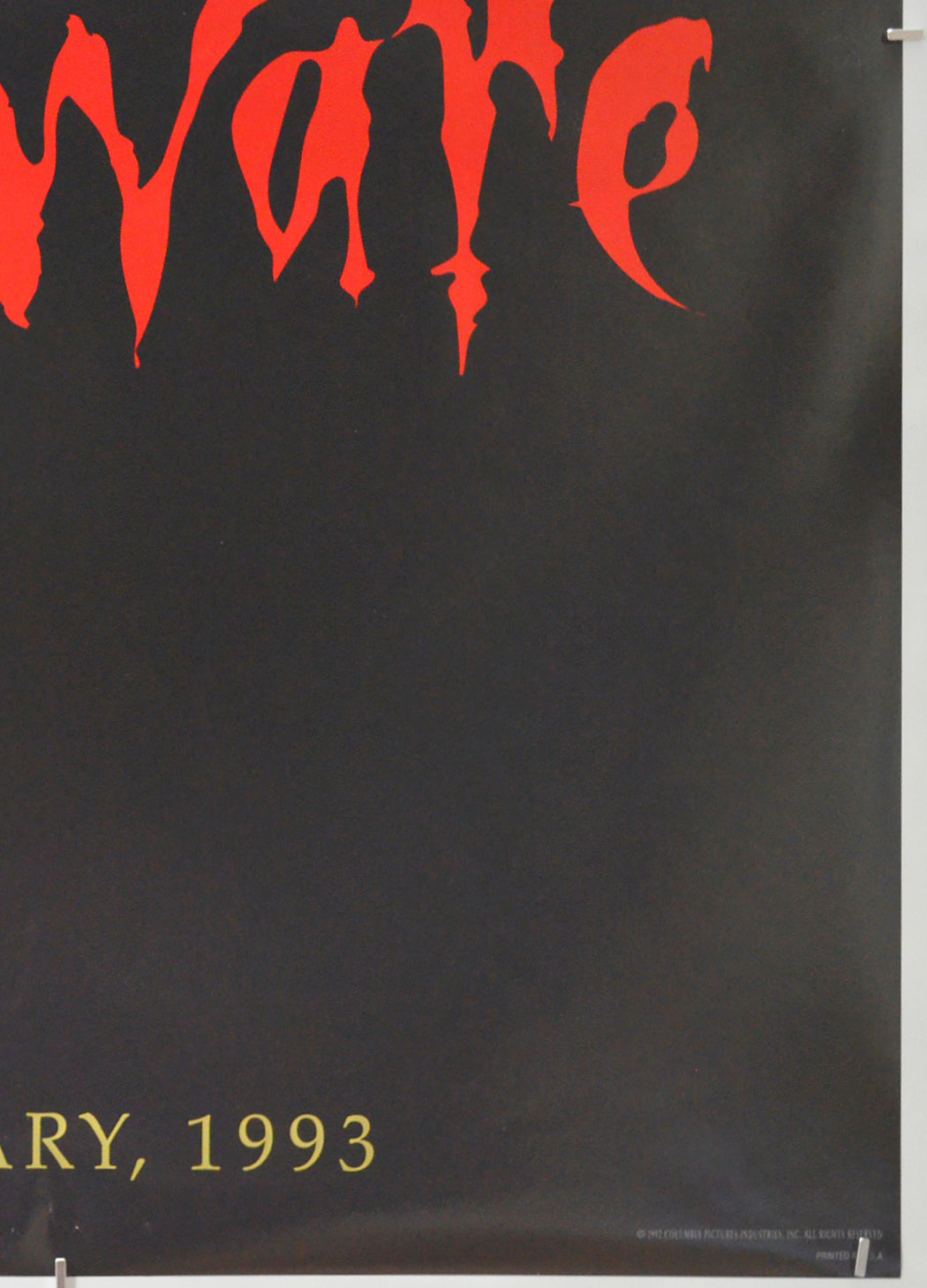 BRAM STOKER’S DRACULA (Bottom Right) Cinema One Sheet Movie Poster