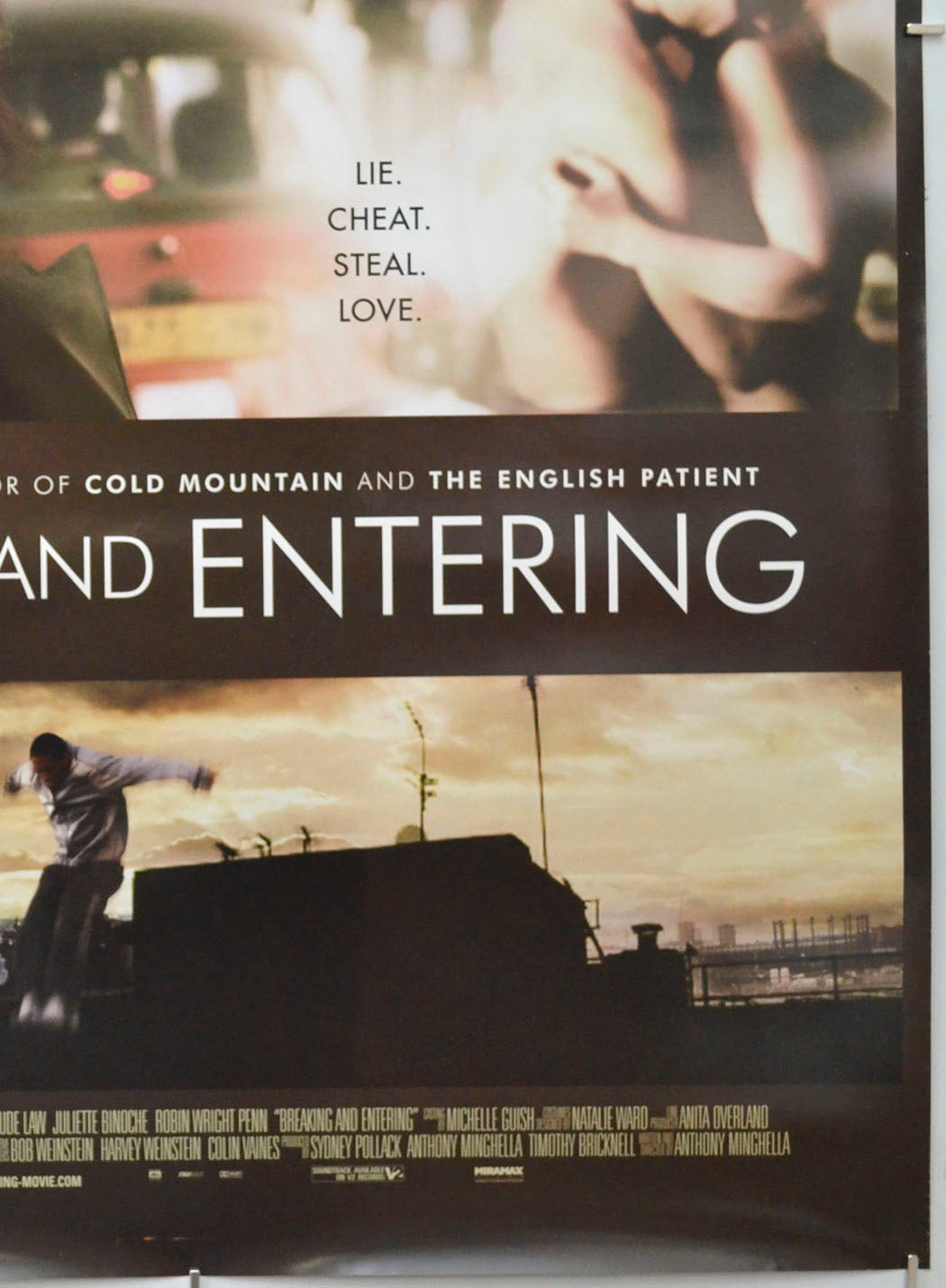 BREAKING AND ENTERING (Bottom Right) Cinema One Sheet Movie Poster