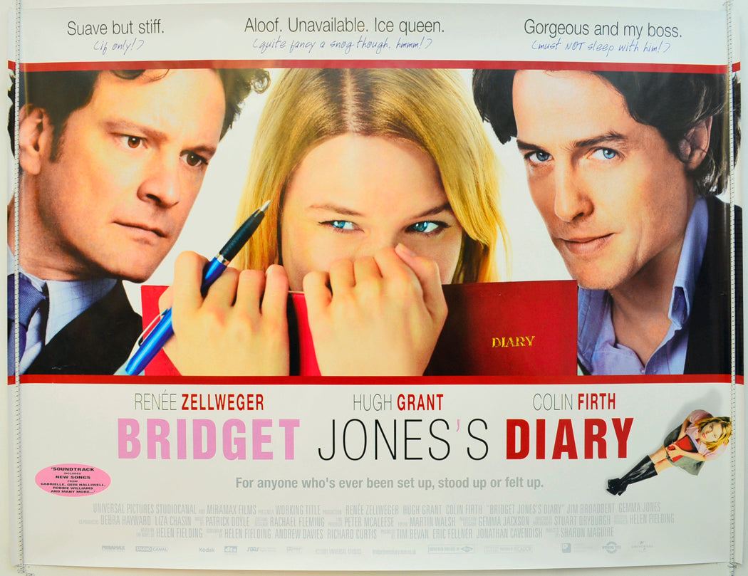 Bridget Jones's Diary Original Quad Poster - Film Poster - Movie Poster