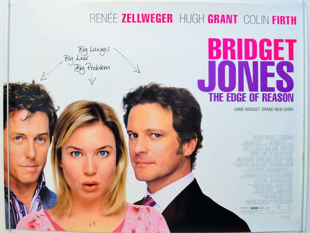 Bridget Jones : The Edge Of Reason Original British Quad Poster - Film Poster - Movie Poster