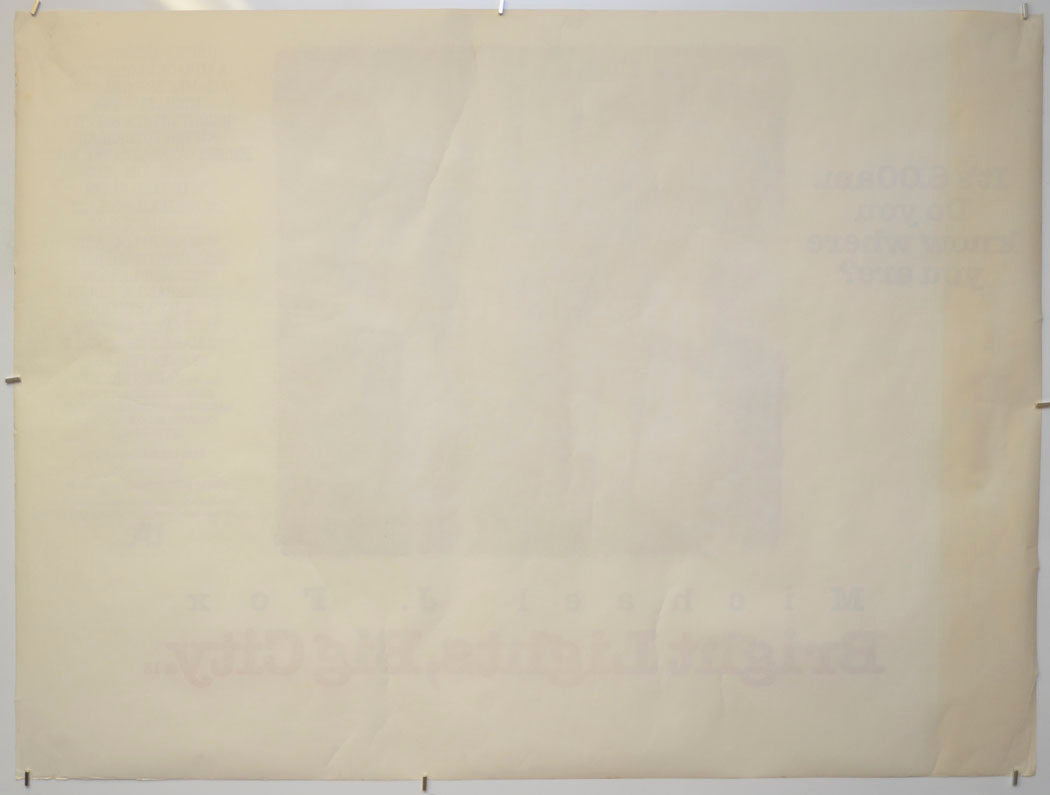 BRIGHT LIGHTS BIG CITY (Back) Cinema Quad Movie Poster