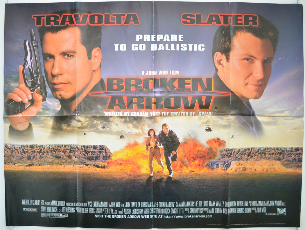 Broken Arrow Original Quad Poster - Film Poster - Movie Poster