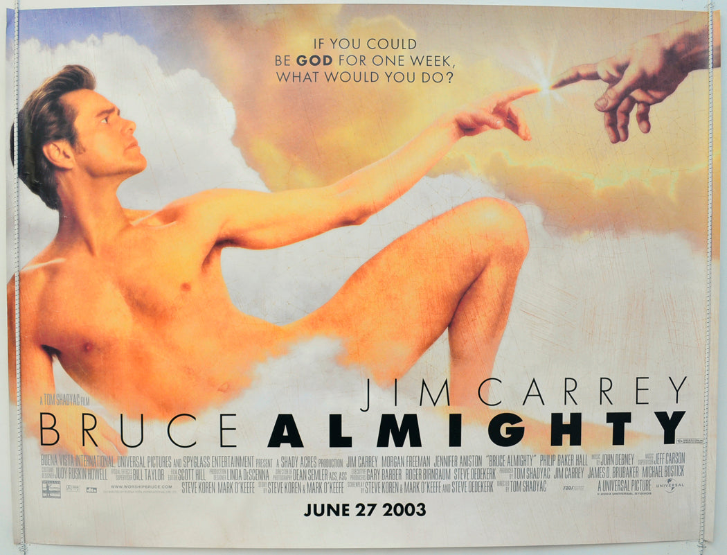 Bruce Almighty Original Quad Poster - Film Poster - Movie Poster
