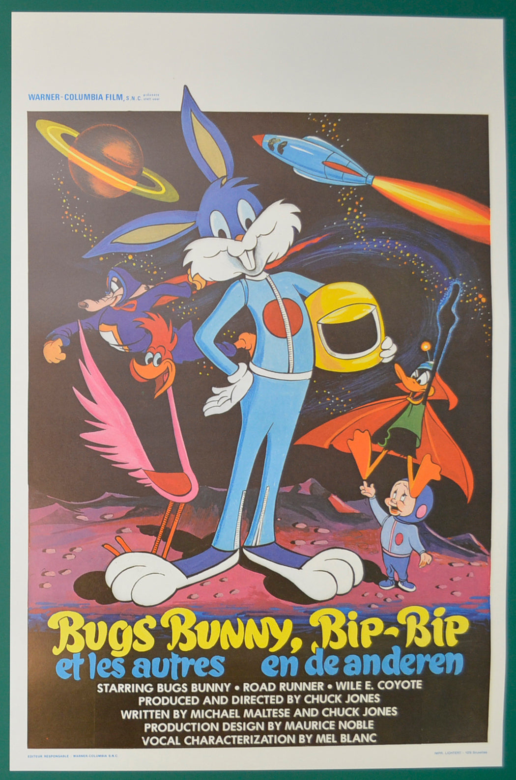 Bugs Bunny, Bip-Bip (a.k.a. The Bugs Bunny and Road Runner Movie) Original Belgian Poster - Film Poster - Movie Poster
