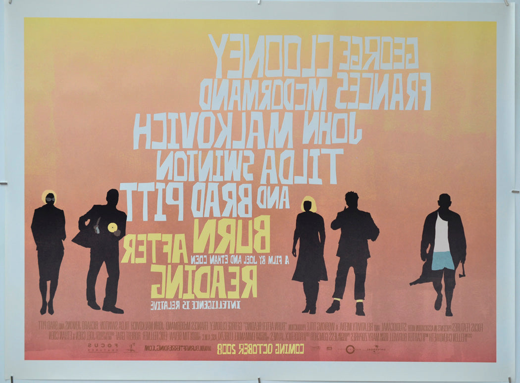 Burn After Reading (Back) Cinema Quad Movie Poster