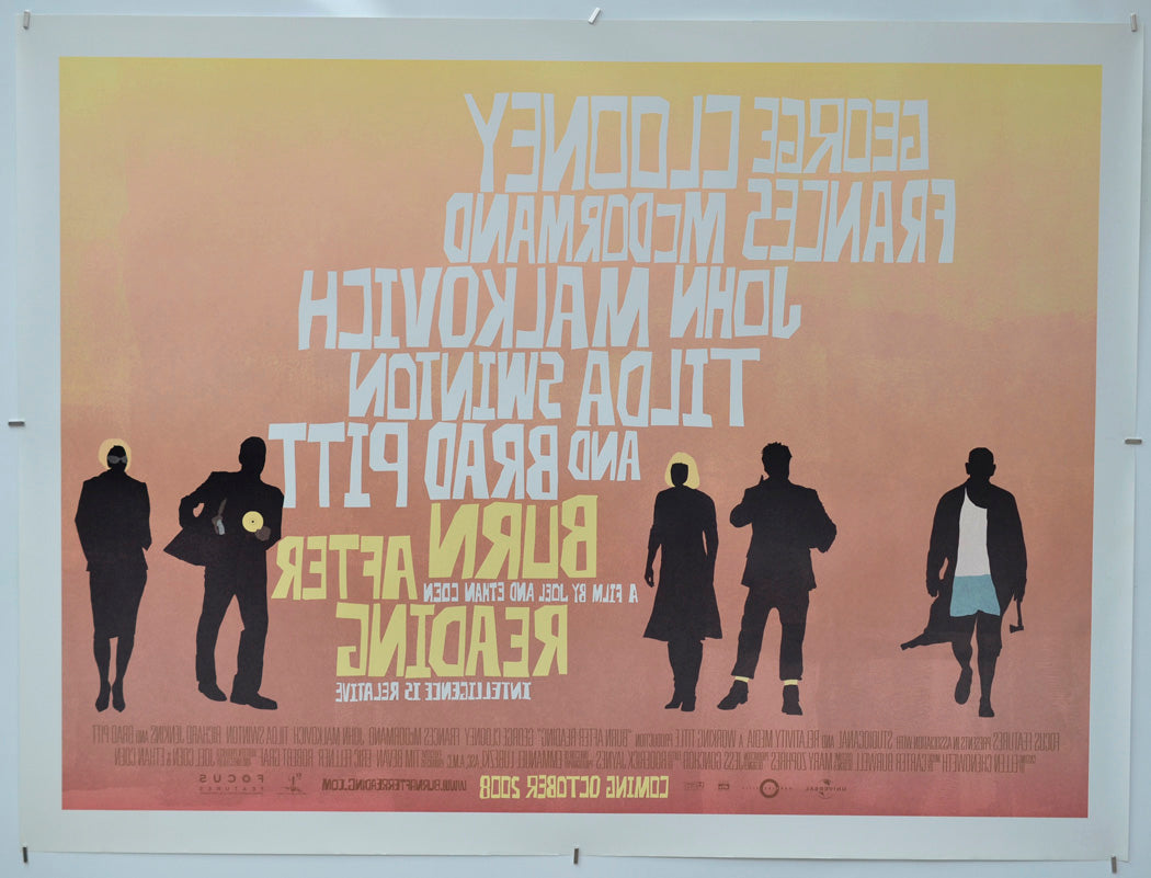 Burn After Reading (Back) Cinema Quad Movie Poster