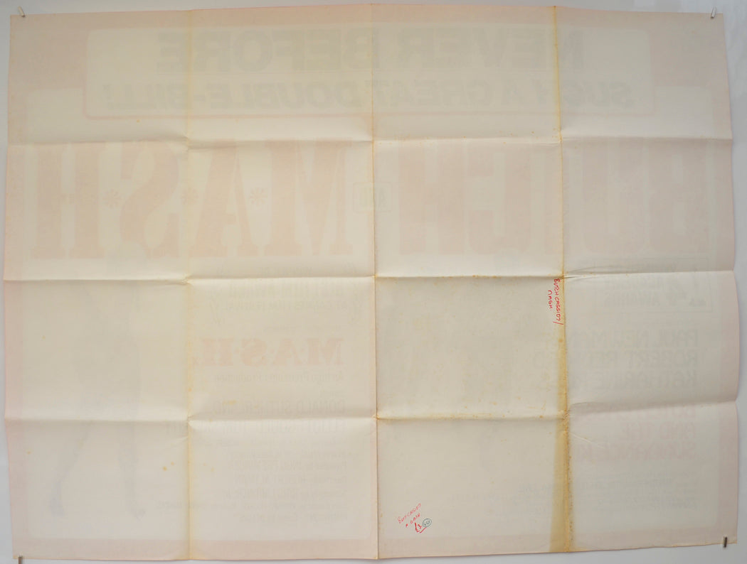 BUTCH CASSIDY AND THE SUNDANCE KID / M.A.S.H. (Back) Cinema Quad Movie Poster