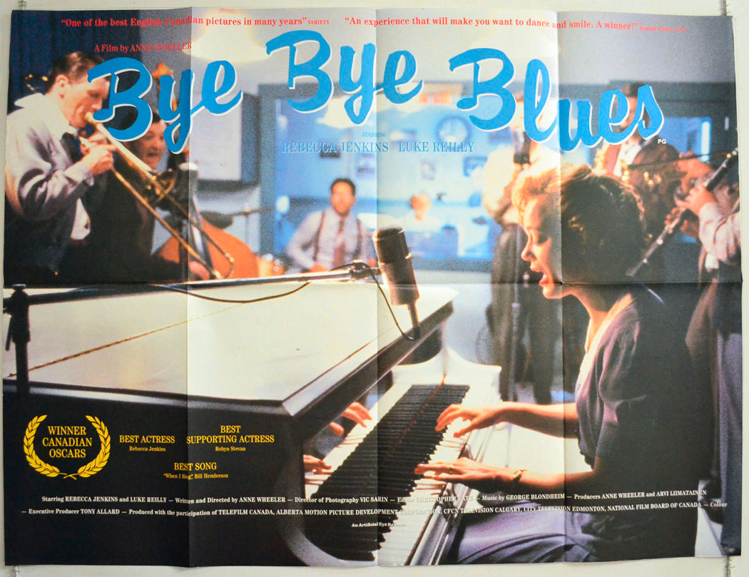 Bye Bye Blues (Winner Canadian Oscar Best Actress, Supporting Actress, Song) Original British Quad Poster - Film Poster - Movie Poster