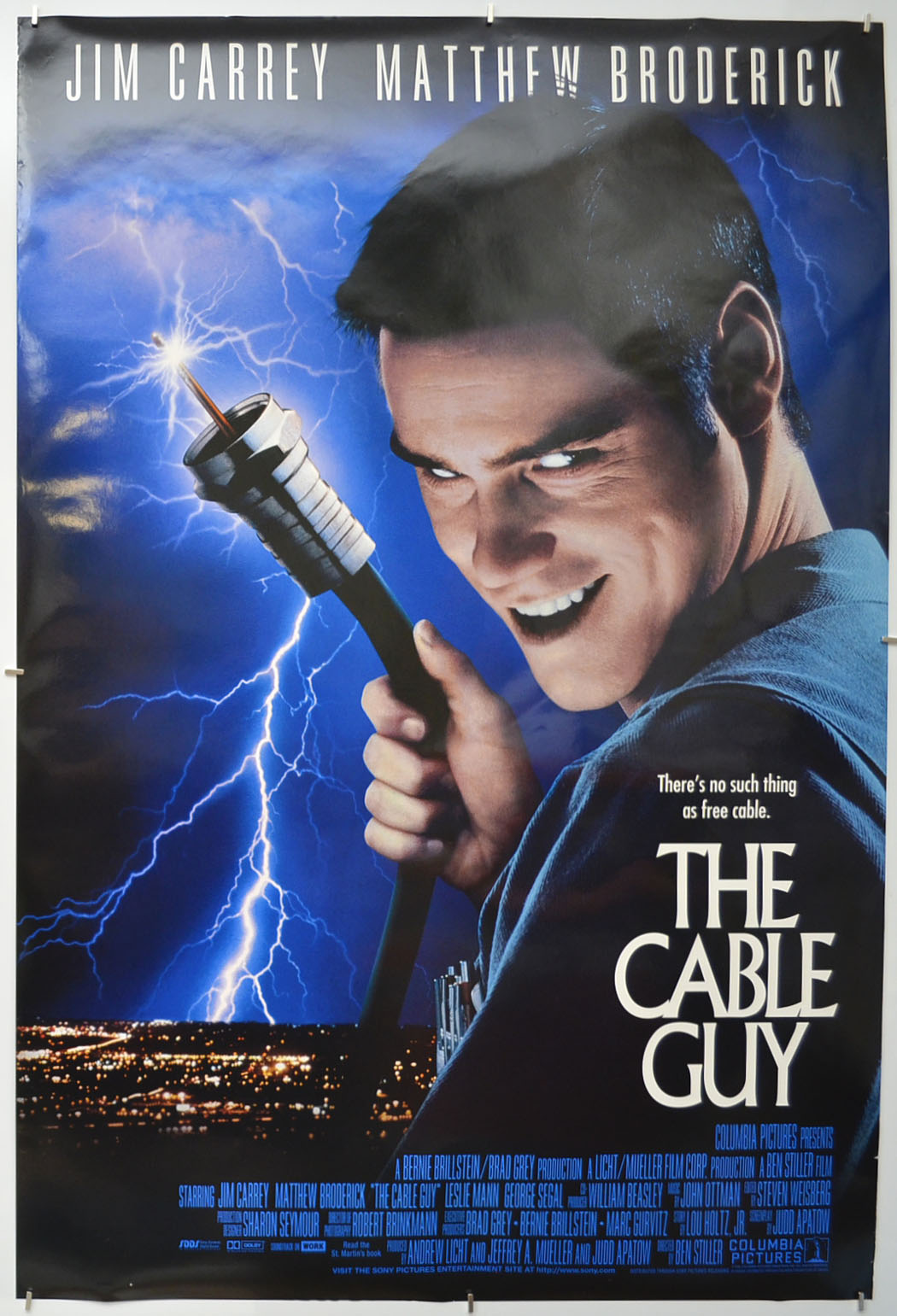 The Cable Guy Original One Sheet Poster - Film Poster - Movie Poster