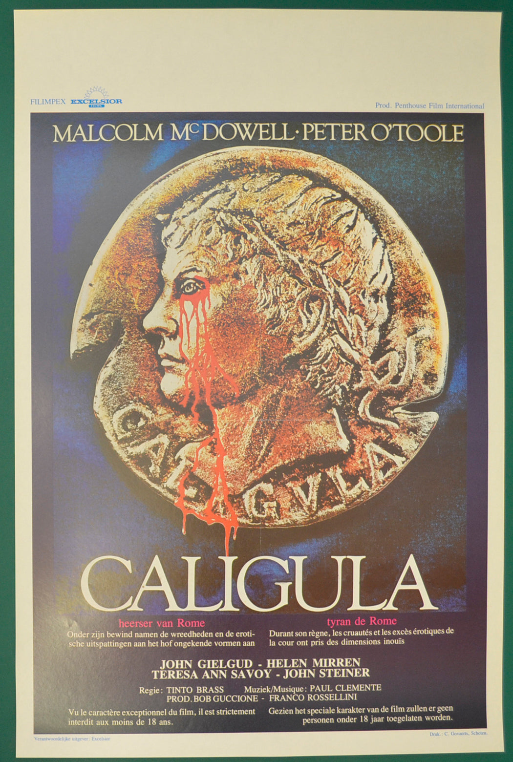 Caligula Original Belgian Poster - Film Poster - Movie Poster