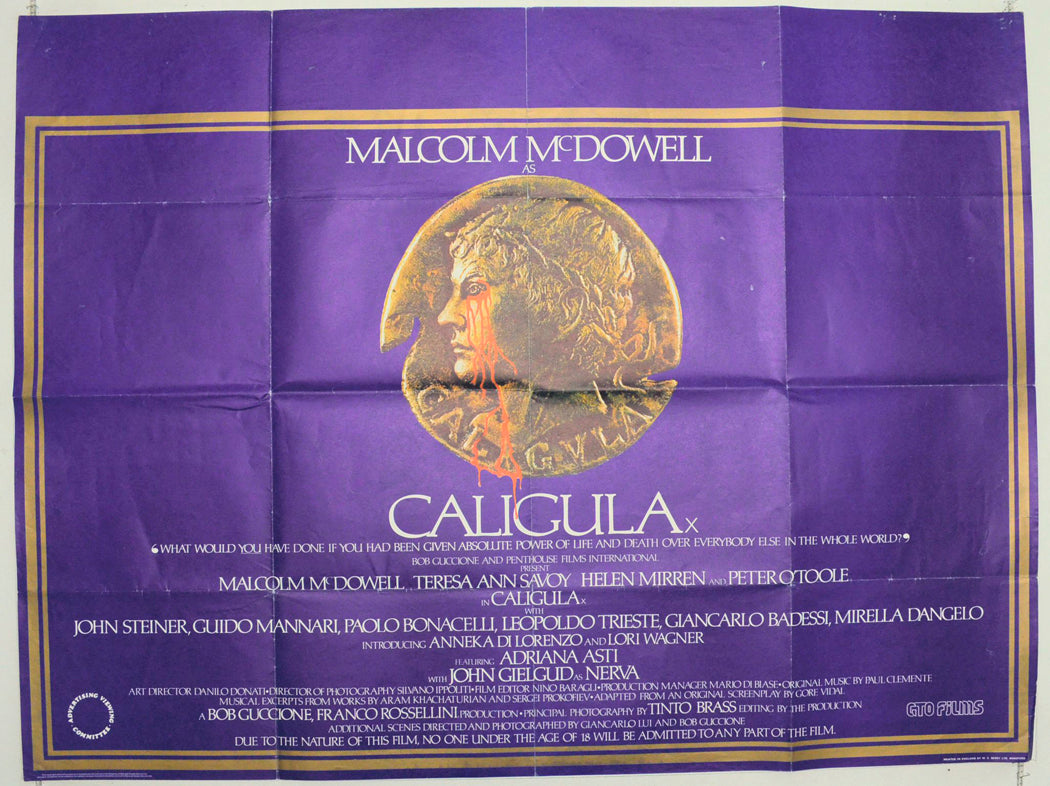 Caligula Original British Quad Poster - Film Poster - Movie Poster