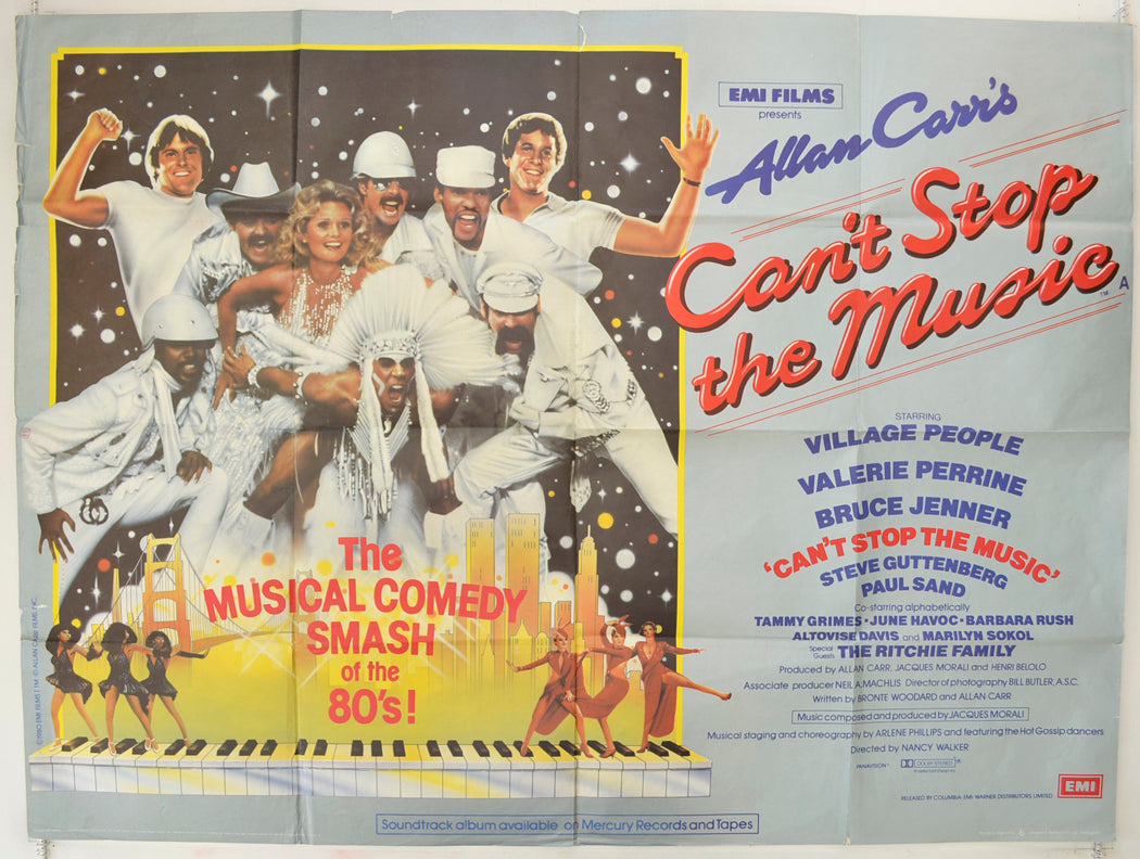 Can't Stop The Music Original Quad Poster - Film Poster - Movie Poster