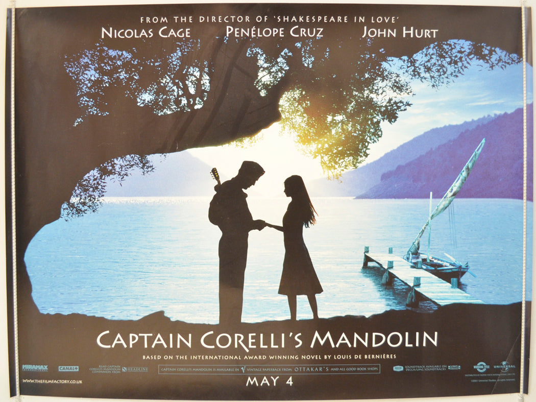 Captain Corelli's Mandolin (Teaser / Advance Version) Original Quad Poster - Film Poster - Movie Poster