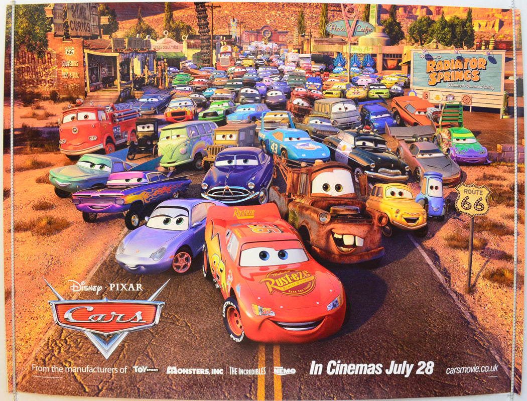 Cars (Teaser / Advance Version) Original British Quad Poster - Film Poster - Movie Poster