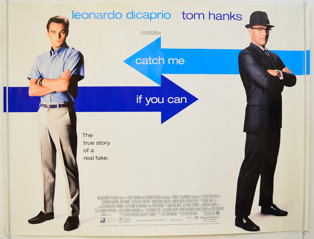 Catch Me If You Can Original Quad Poster - Film Poster - Movie Poster