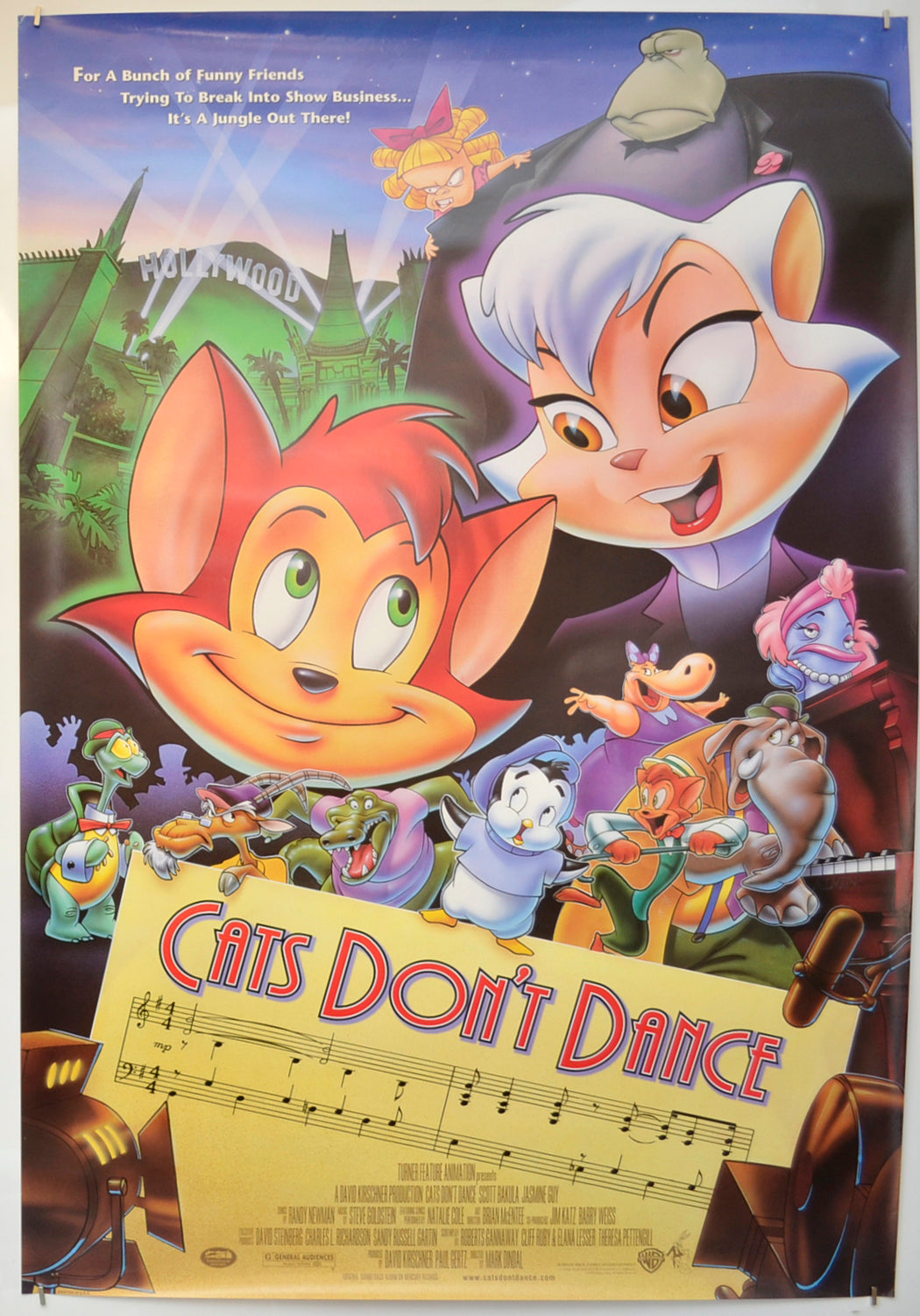Cats Don't Dance Original One Sheet Poster - Film Poster - Movie Poster