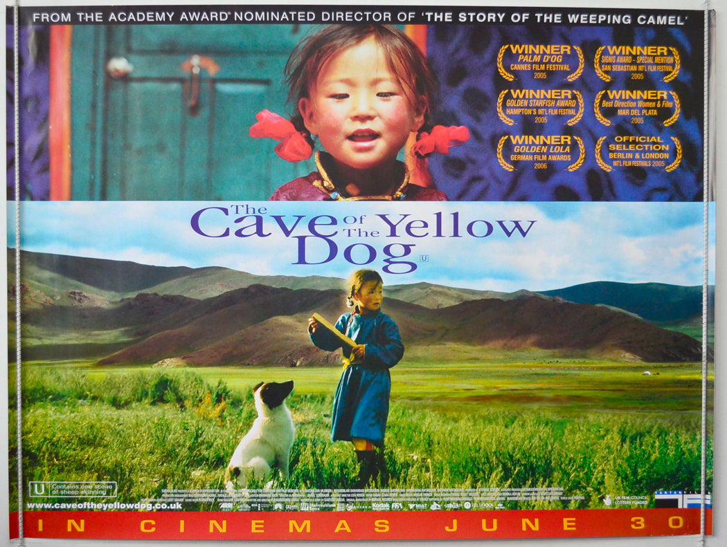 The Cave Of The Yellow Dog (a.k.a. Die Höhle des gelben Hundes) Original British Quad Poster - Movie Poster