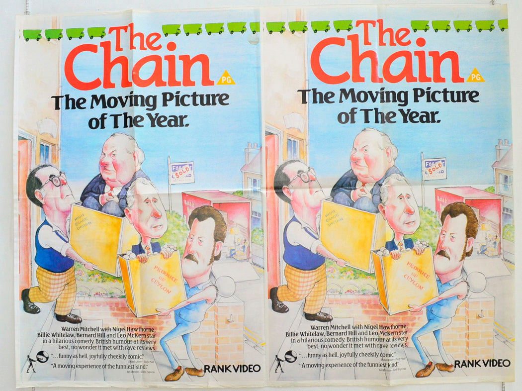 The Chain (Uncut Quad of two Double Crown Posters from the Video Release) Original British Quad Poster - Film Poster - Movie Poster