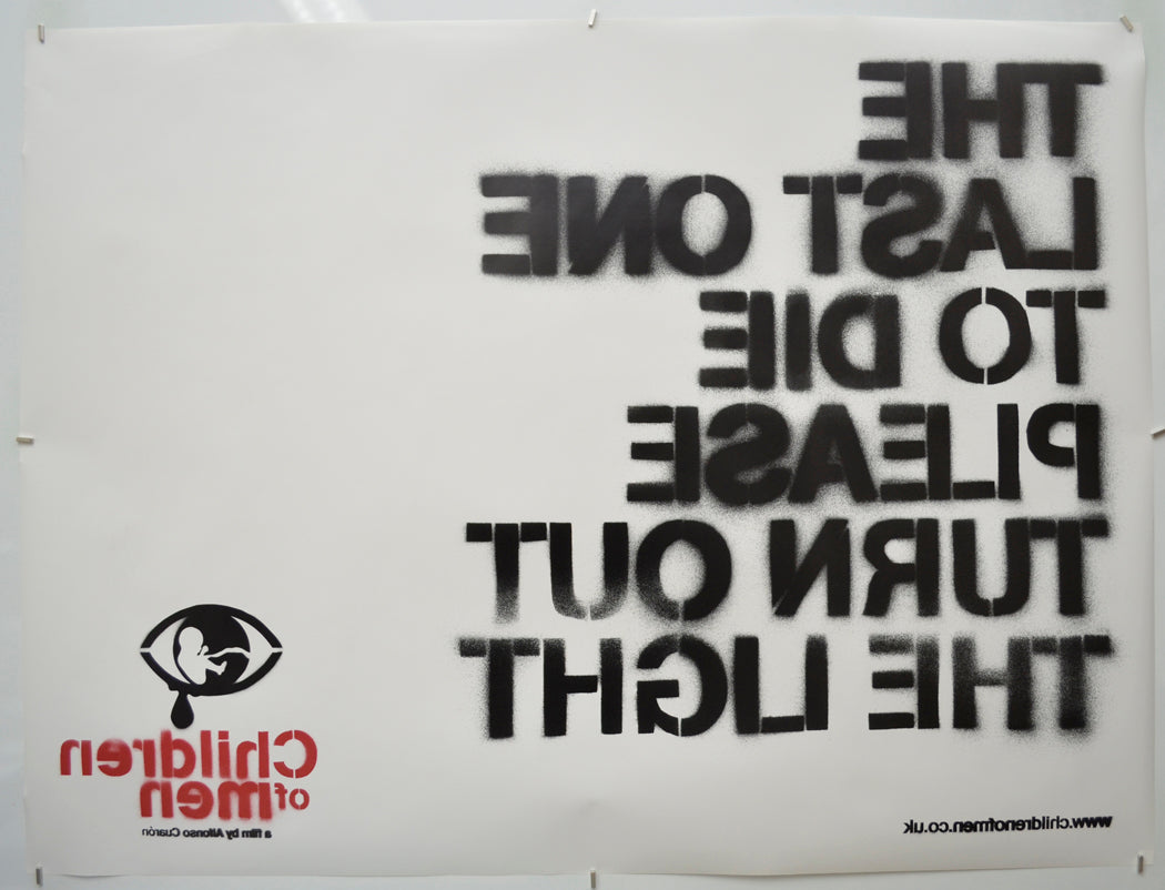 CHILDREN OF MEN (Back) Cinema Quad Movie Poster