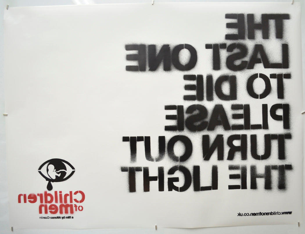 CHILDREN OF MEN (Back) Cinema Quad Movie Poster