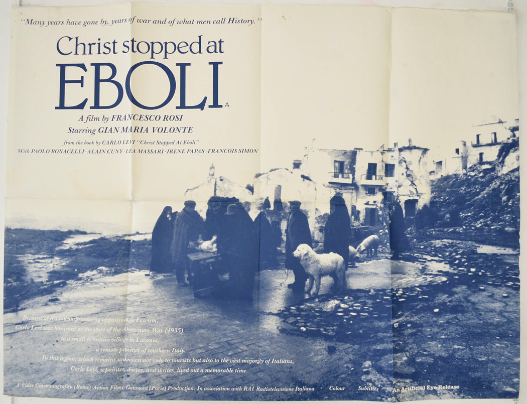 Christ Stopped At Eboli (a.k.a. Cristo Si E Formato A Eboli) Original Quad Poster - Film Poster - Movie Poster
