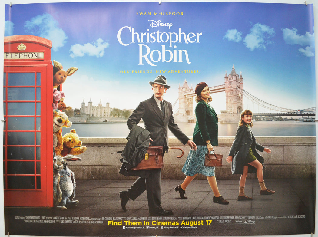 Christopher Robin Original Quad Poster Film Poster Movie Poster christopher-robin-original-quad-poster-film-poster-movie-poster