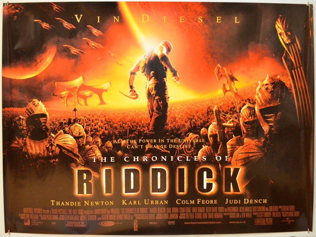 The Chronicles Of Riddick Original Quad Poster - Film Poster - Movie Poster