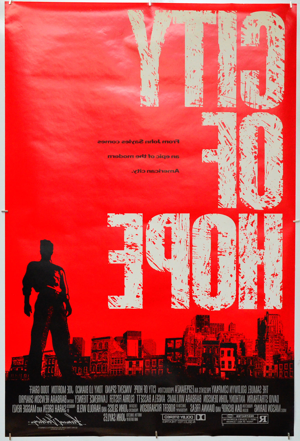 City Of Hope (Back) Cinema One Sheet Movie Poster