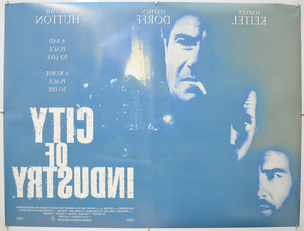 CITY OF INDUSTRY (Back) Cinema Quad Movie Poster