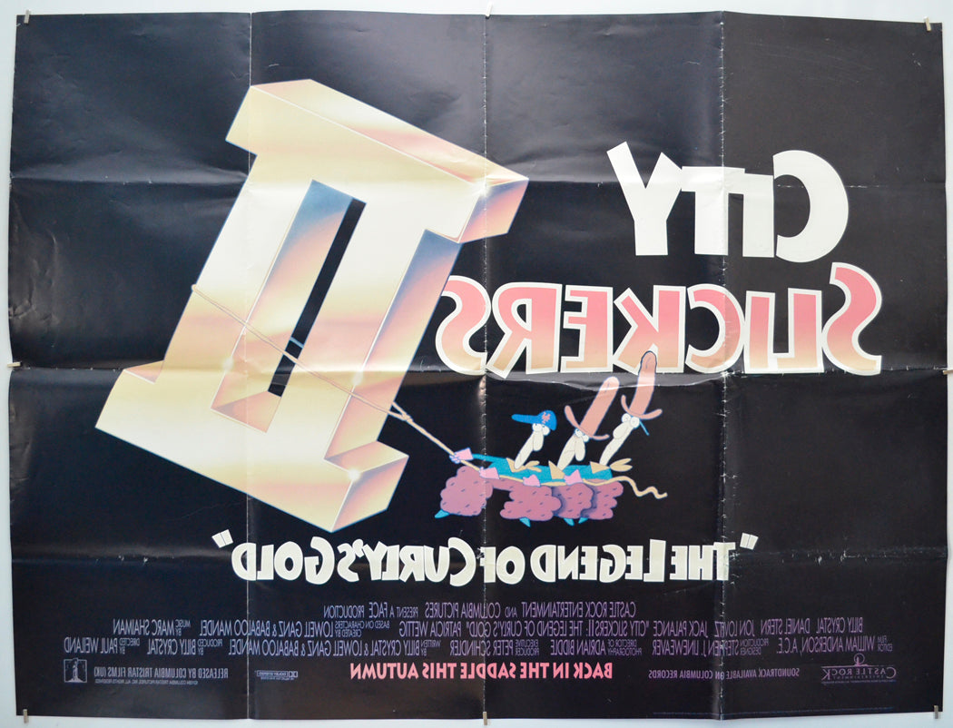 CITY SLICKERS II (Back) Cinema Quad Movie Poster