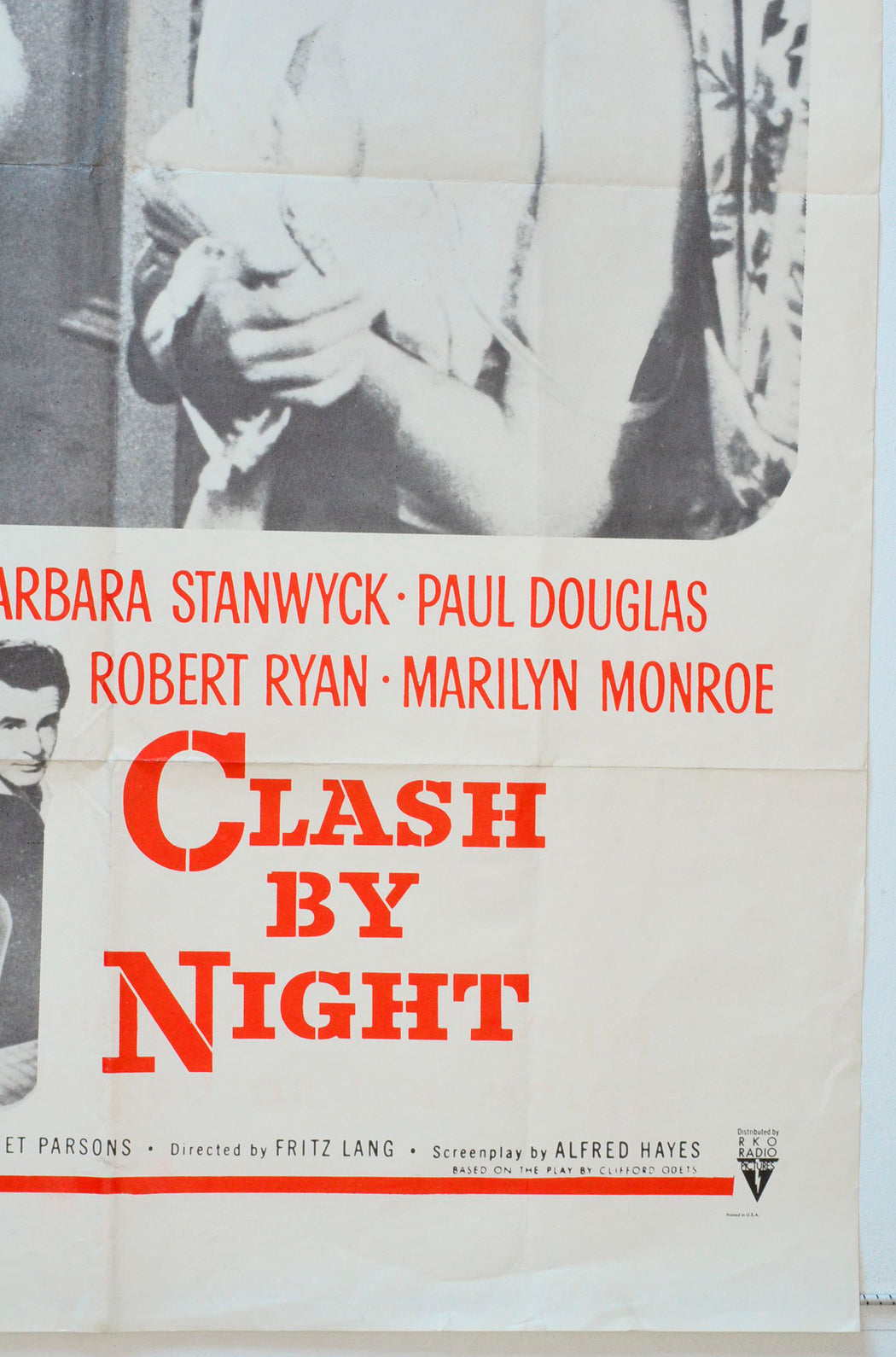 CLASH BY NIGHT (Bottom Right) Cinema One Sheet Movie Poster