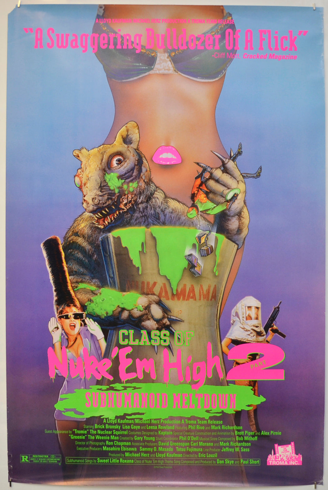 Class Of Nuke 'Em High Part 2 : Subhumanoid Meltdown Original One Sheet Poster - Film Poster - Movie Poster