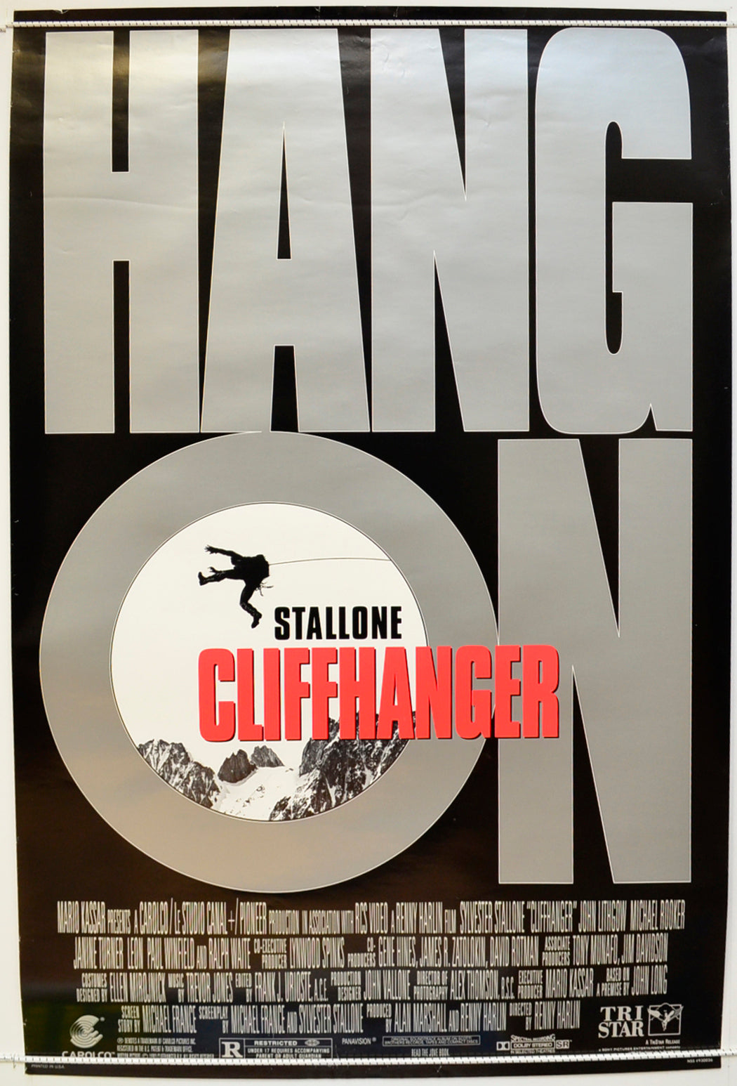 Cliffhanger Original One Sheet Poster - Film Poster - Movie Poster