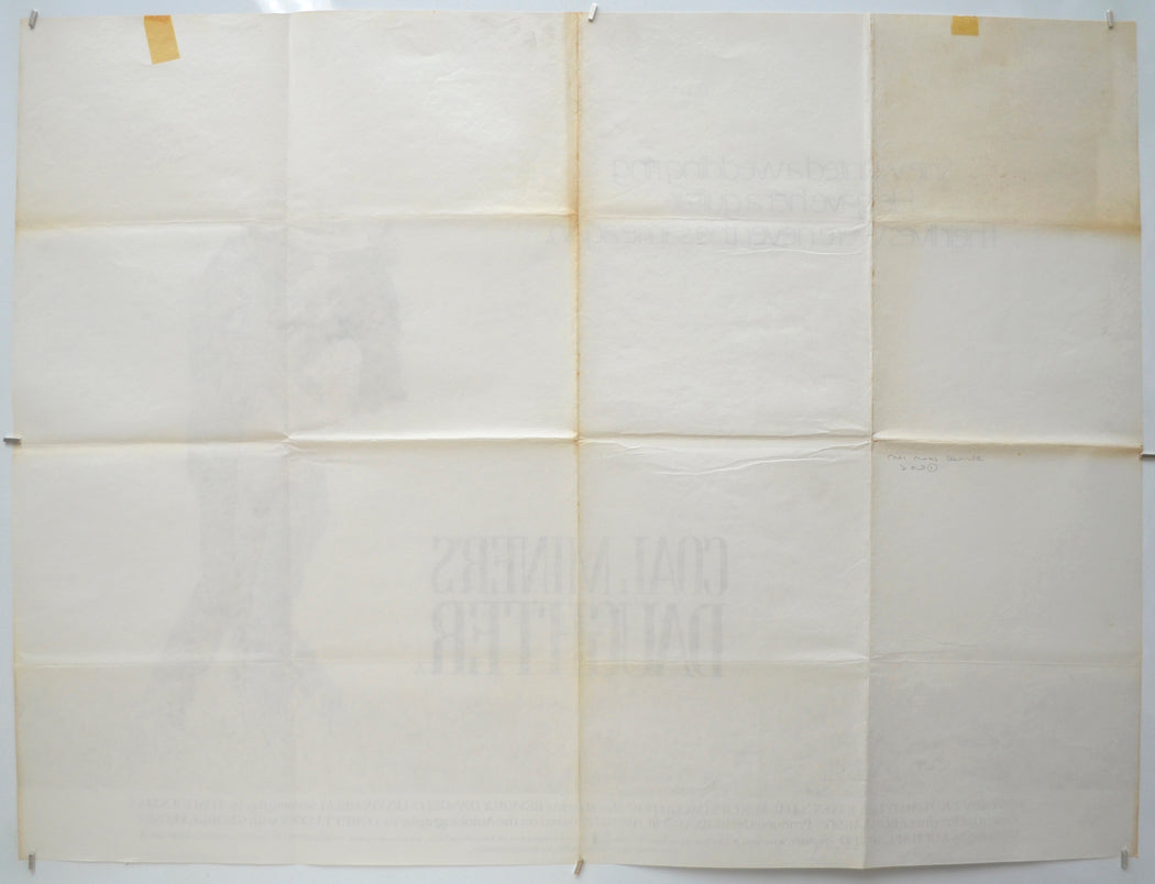 THE COAL MINER’S DAUGHTER (Back) Cinema Quad Movie Poster