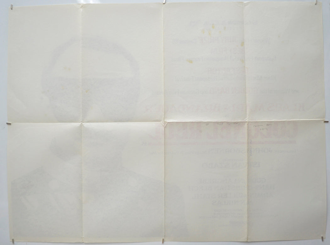 COLONEL REDL (Back) Cinema Quad Movie Poster