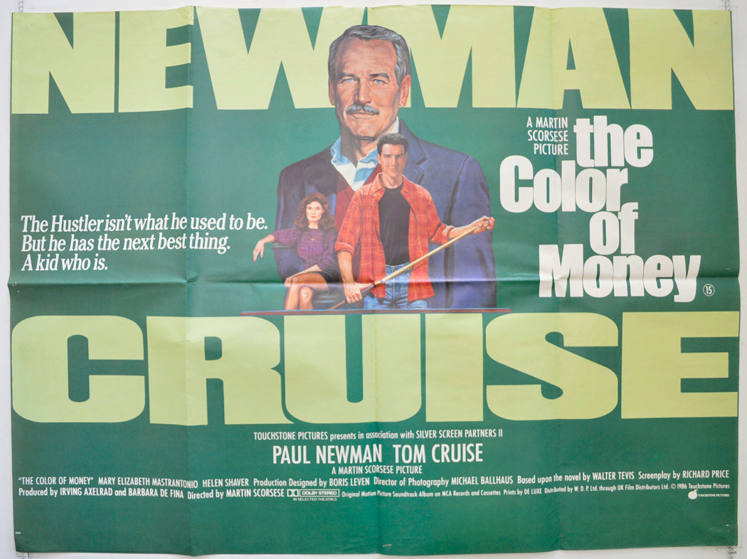 The Color Of Money Original British Quad Poster - Film Poster - Movie Poster