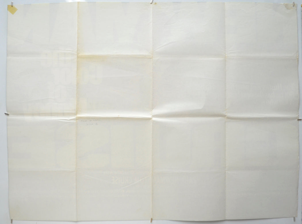 THE COLOR OF MONEY (Back) Cinema Quad Movie Poster