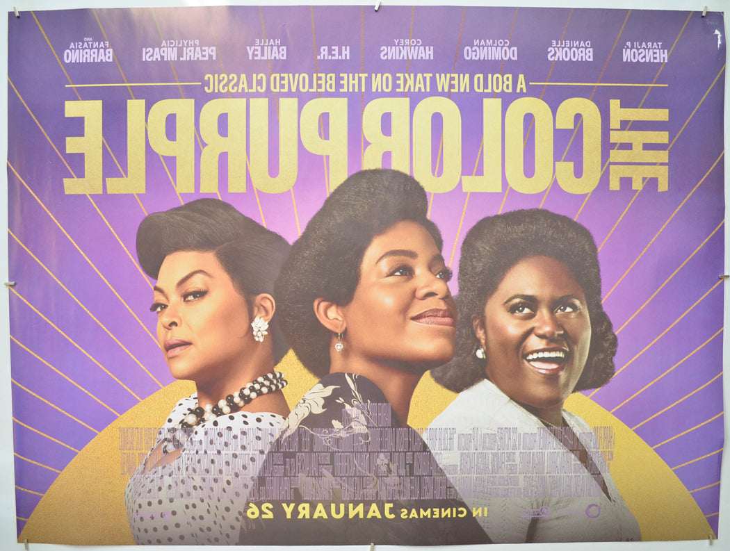 THE COLOR PURPLE (Back) Cinema Quad Movie Poster